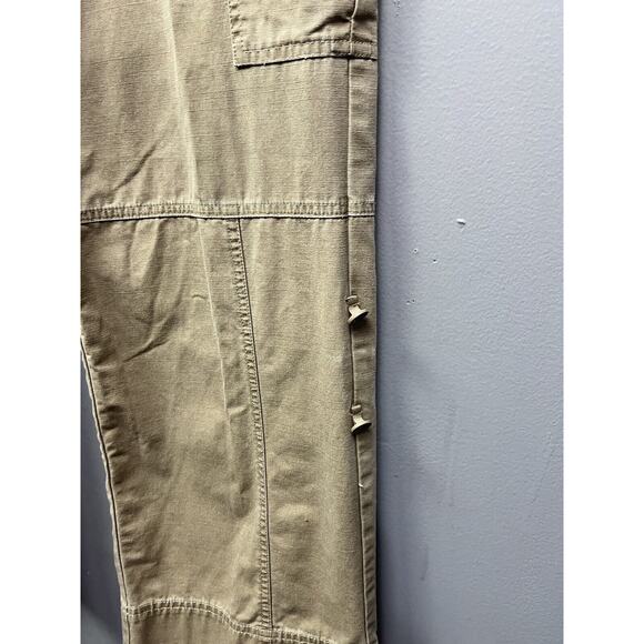 Royal Robbins Cargo Pants Womens 6 Beige Green Roll Tab Hem Pockets Canvas Hike - Picture 7 of 8